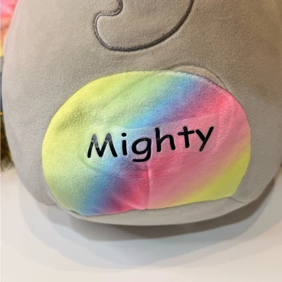 Toy: Squishmallows Gray Elephant with Rainbow Ears - Picture 3 of 5